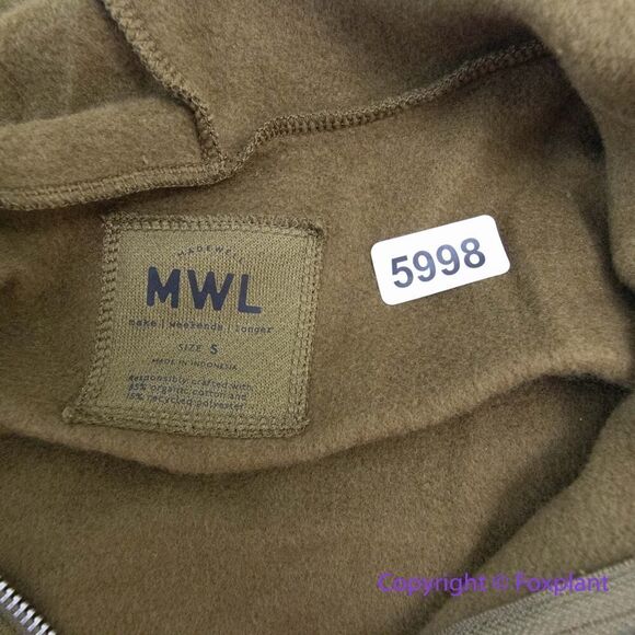 New! Madewell MWL Betterterry Full-Zip Long‎ Hoodie Sweatshirt, size S - Picture 14 of 16